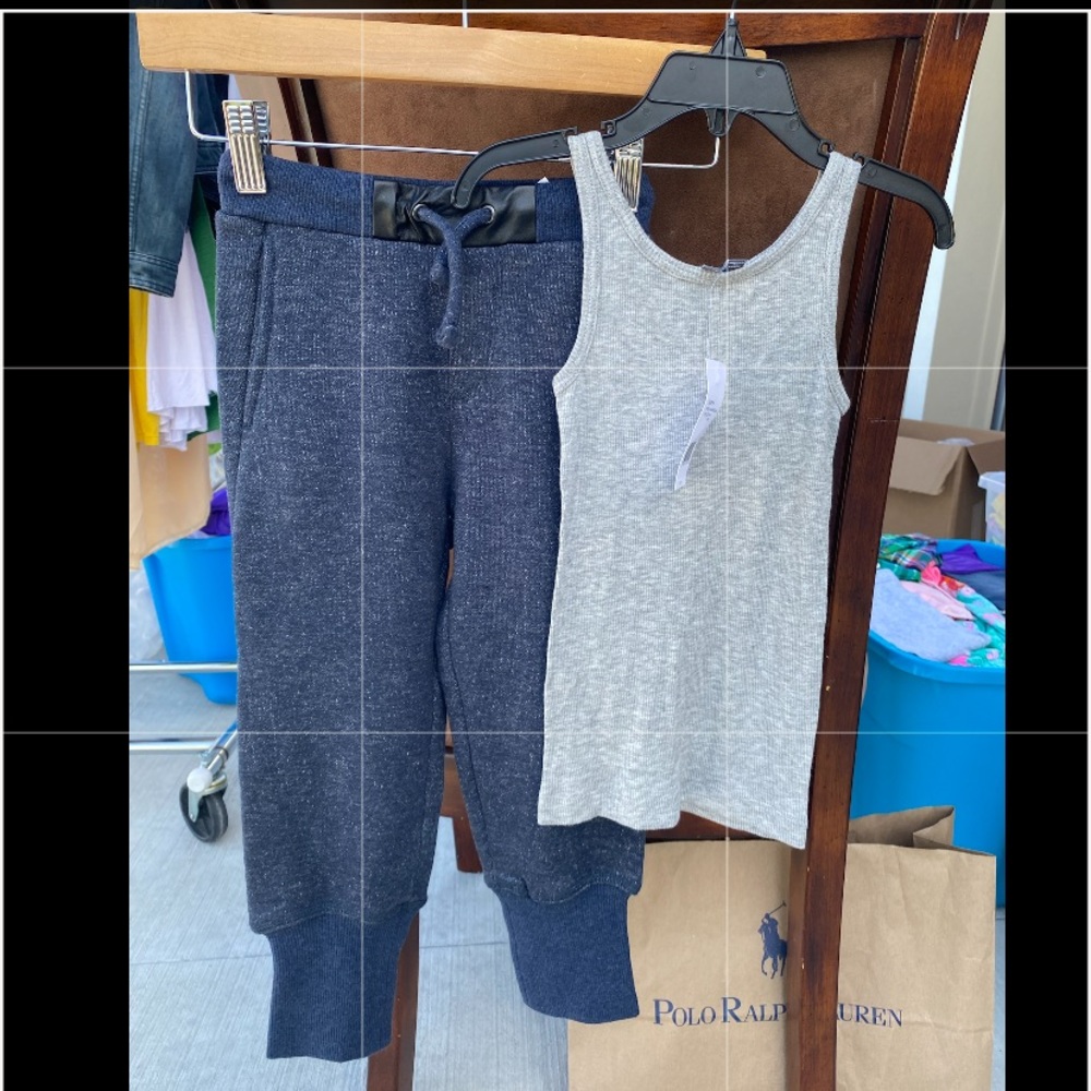VINCE “BUNDLE OF 2” JOGGERS PANTS AND TANK TOP SIZE 6 MSRP $86.00 NWT